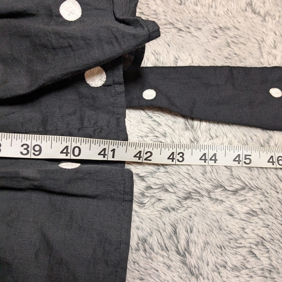 Banjanan Sara Black Midi Dress Polka Dot Short Sleeve Small Pockets - Picture 9 of 9